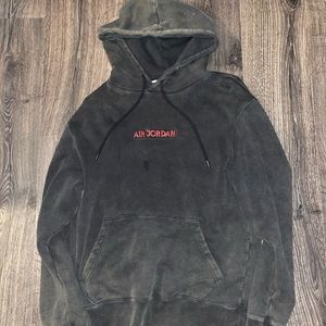 Olive & Red Air Jordan Embroidered Hoodie Size Small